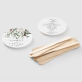 Elegante feestelijke winter evergreen bruiloft pro handwaaier (Niet-gemonteerd)