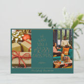 Elegante feestwensen voor de Kaart van Kerstmis (Staand voorkant)