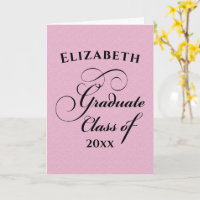 Elegante felicitaties Afstuderen Pink Glitter
