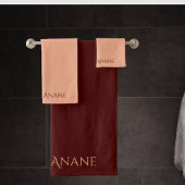 Élégante Feminine Blush rose & Rouge Monogramme Sc