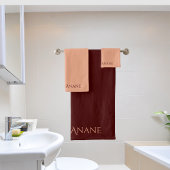 Élégante Feminine Blush rose & Rouge Monogramme Sc