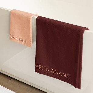 Élégante Feminine Blush rose & Rouge Monogramme Sc