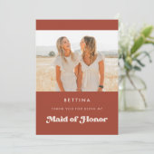 Élégante femme de carte de remerciements d'honneur (Debout devant)