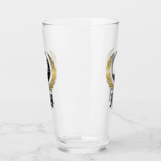 Élégante femme Golf Monogramme Design verre (Gauche)
