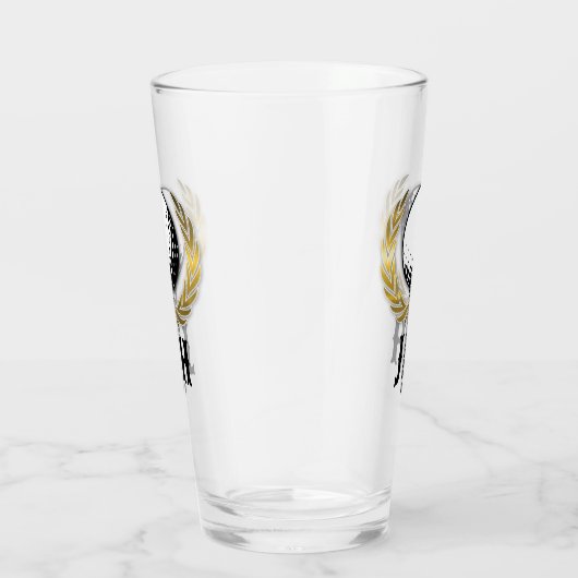Élégante femme Golf Monogramme Design verre (Droite)