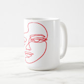 Élégante femme vectorielle Mug (Devant droit)