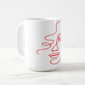 Élégante femme vectorielle Mug (Devant gauche)