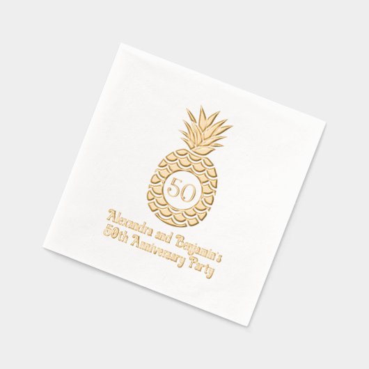 Élégante fête d'anniversaire du cadre d'ananas (Gauche)