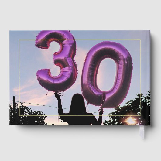 Élégante fête de 30e anniversaire frontière feuill (Verso)