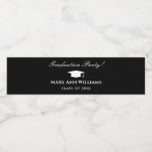 Élégante fête de graduation étiquettes de bouteill (Étiquettes simples)