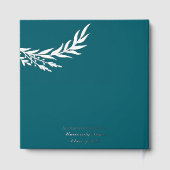 Élégante fête de graduation photo Dark Cyan & Silv (Verso)