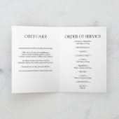 Élégante fête de la vie Programme funéraire (Intérieur)