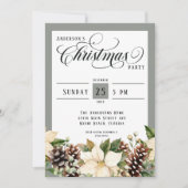 Élégante fête de Noël En vichy invitation (Devant)