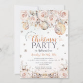 Élégante fête de Noël moderne Invitation (Devant)