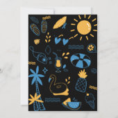 Élégante fête de piscine Anniversaire Invitation (Dos)