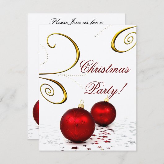 élégante Fête de vacances Invitation (Devant / Derrière)