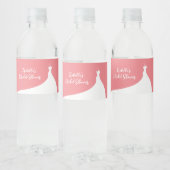 Elégante Fête des mariées corail Étiquette bouteil (Bouteilles)