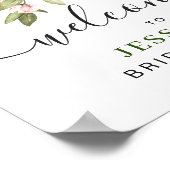 Élégante FÊTE DES MARIÉES Eucalyptus Affiche de bi (Coin)