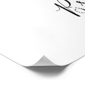 Élégante FÊTE DES MARIÉES Eucalyptus Affiche de bi (Coin)