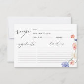 Elégante Fête des mariées florale Carte Recette (Devant)