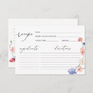 Elégante Fête des mariées florale Carte Recette