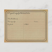 Elégante Fête des mariées Florale Vintage Cartes d (Dos)