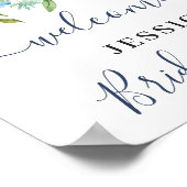 Élégante FÊTE DES MARIÉES Hydrangea Affiche de bie (Coin)