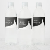 Elégante Fête des mariées noir Étiquette bouteille (Bouteilles)