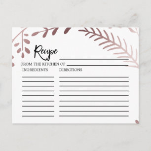 Elégante Fête des mariées or Rose Recette Cartes