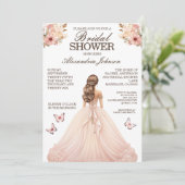 Elégante Fête des mariées rose Fancy Invitations d (Debout devant)