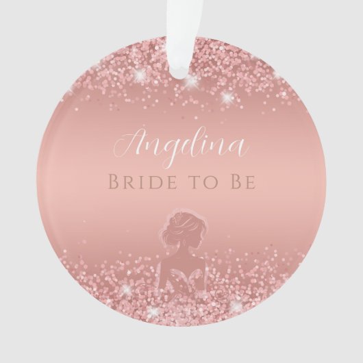 Elégante Fête des mariées Rose Gold Luxe Shimmer (devant)