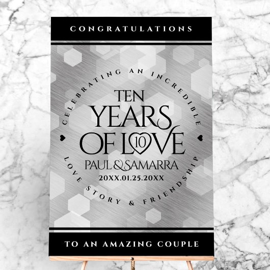 Élégante fête du 10e anniversaire du Mariage de Ti