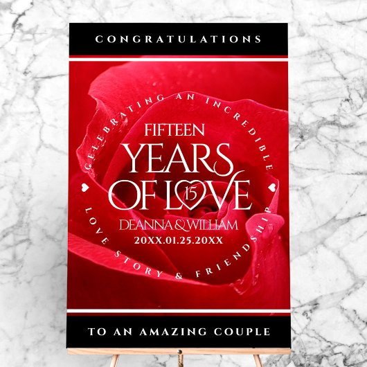 Élégante fête du 15e anniversaire du Mariage Rose