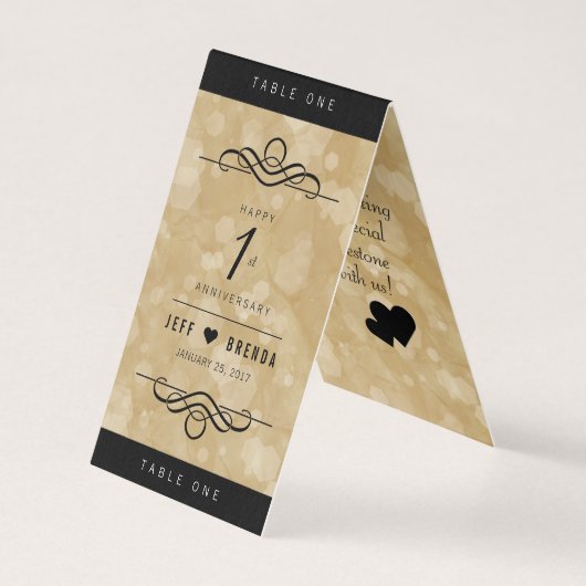 Élégante fête du 1er anniversaire du Mariage de pa (Front)