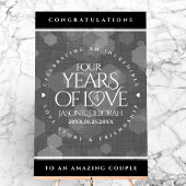 Élégante fête du 4e anniversaire du Mariage de lin