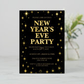 Élégante fête du Nouvel An Foil Invitation (Debout devant)