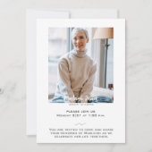 Élégante fête funéraire de la vie Invitation (Devant)