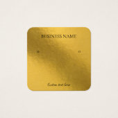 Elégante feuille boucles d'oreilles en or carré ca (Devant)