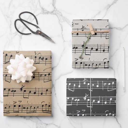 Élégante feuille d'écriture manuscrite Vintage Not (Recto)