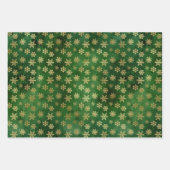 Élégante feuille d'or vert flocons de neige motif (Devant 3)