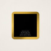 Elégante feuille or collier carré carte d'affichag (Dos)