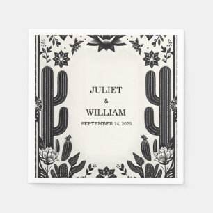Elegante Fiesta Cactus Floral Mexicaanse bruiloft Servet