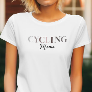 Elegante Fietsmama voor mama Moederfietser liefheb T-shirt