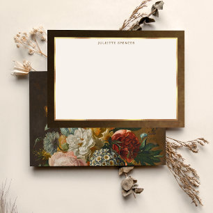 Elegante Fijne Kunst Bloemstuk Stilleven Notitiekaartje