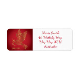 Elegante filigraan duif etiket