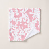 Élégante Fille Chic Rose Abstrait Foliage Floral (Gant de toilette)