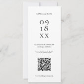 Elegante Film Strip Fotocabine | QR-code Save The Date (Voorkant)