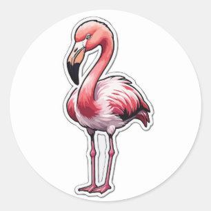 Elegante Flamingo Sticker - sierlijke tropische vo