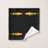Élégante flamme de feu orange jaune moderne sur no (Gant de toilette)