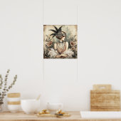 Elegante Flapper Lady uit de jaren twintig Poster (Keuken)